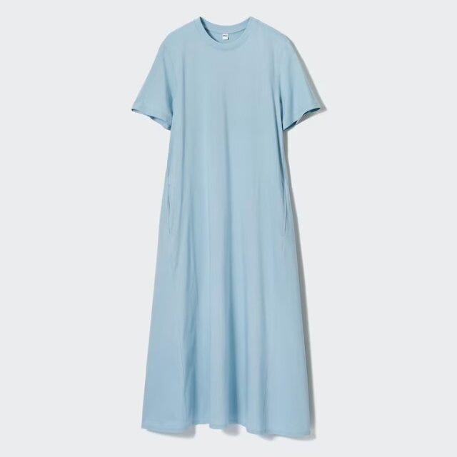 ユニクロ　uniqlo　レディース　おすすめ　オススメ　コスパ　2023　春　夏　春夏　新作　ワンピース　ワンピ　マーセライズコットンAラインワンピース　マーセライズコットン　Aライン