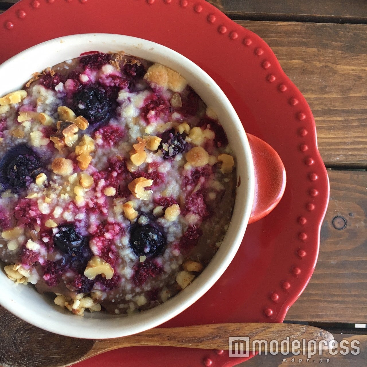 あったかチョコカスタードグラタンの完成です／画像提供：柏原歩さん