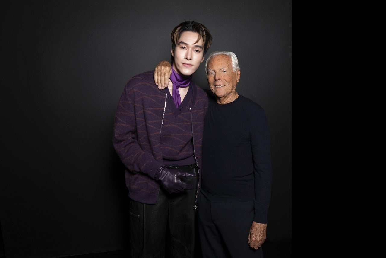 ヒランクリット・チャンカム、ジョルジオ・アルマーニ「エンポリオ アルマーニ24春夏ウィメンズコレクションショー」より（提供写真）