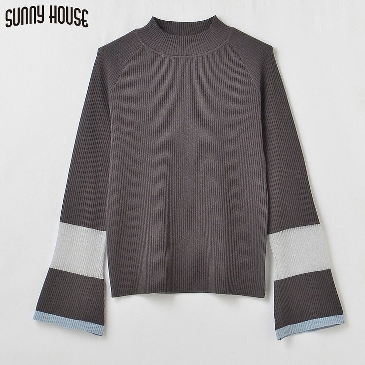 しまむらのシアー配色ニットプルオーバー（SUNNY