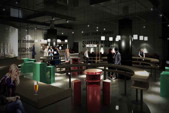 SWITCH BAR 梅田茶屋町店内観CG/画像提供:株式会社TRICK DESIGN