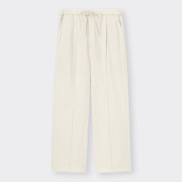 GU　着こなしパターン　6種　たむ　イラスト　リネンブレンドプルオンパンツ