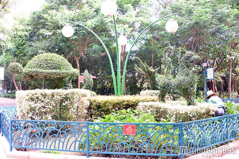 応龍・鳳凰・麒麟・霊亀の植えこみアート（C）モデルプレス