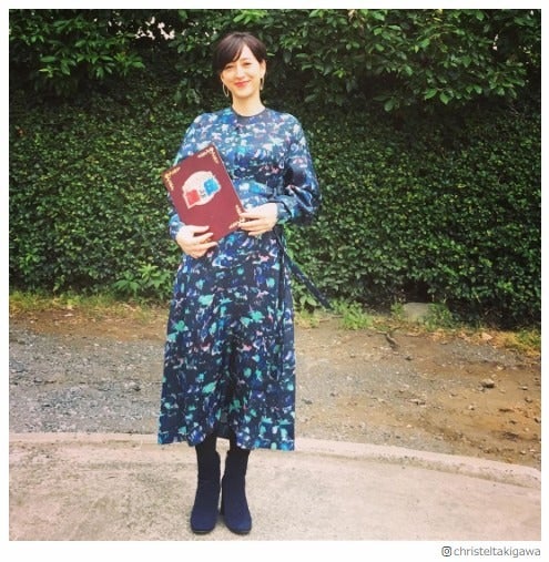 妊娠中の滝川クリステル、ふっくらお腹ショット公開