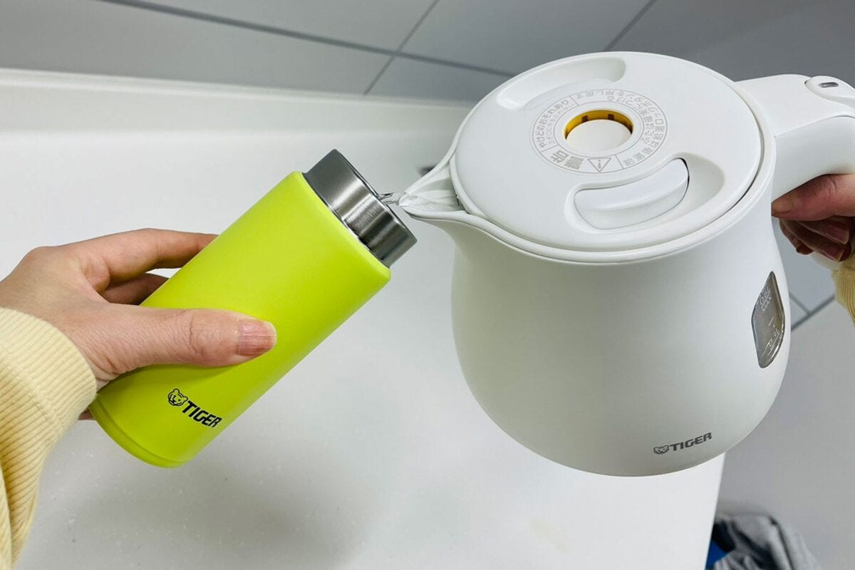 水筒の保温機能を確認
