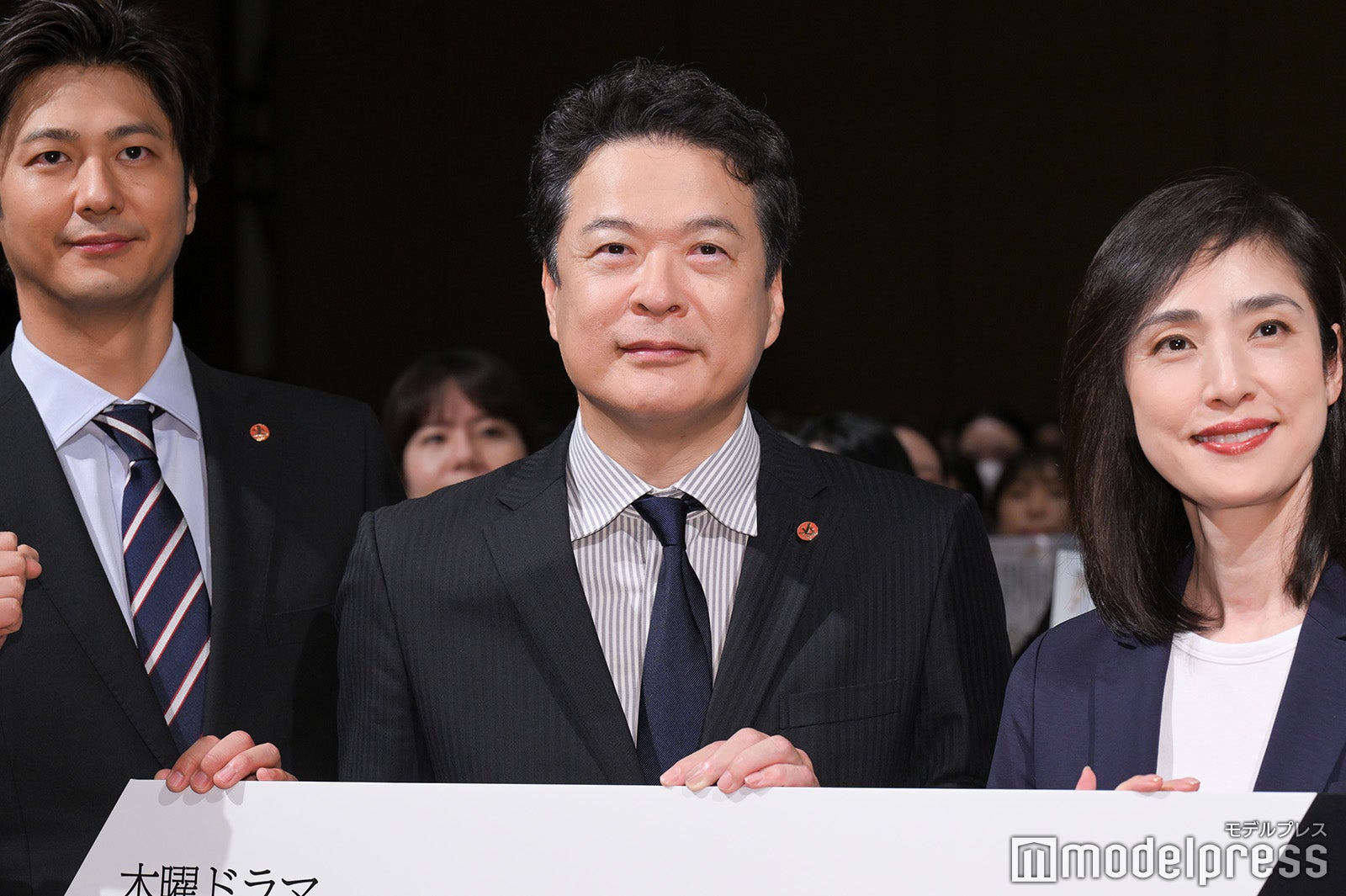 （左から）速水もこみち、田中哲司、天海祐希（C）モデルプレス