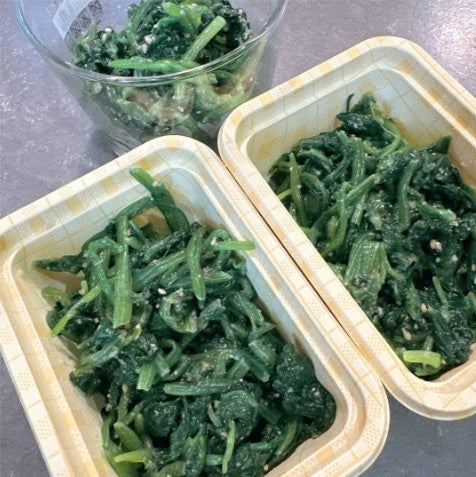 ほうれん草の胡麻和え／石川梨華Instagramより