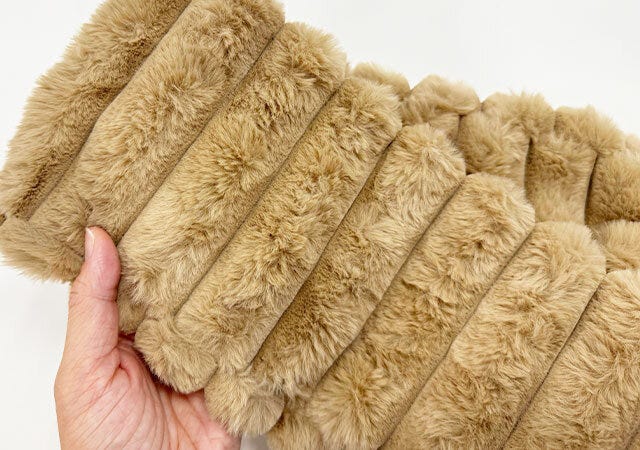 スヌード（エコファー、ポコポコストライプ）　デザイン