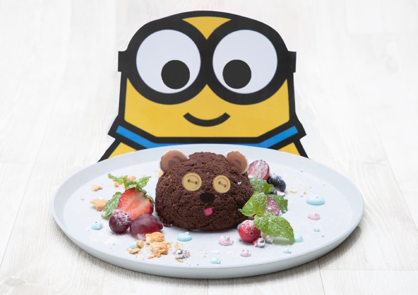 “ボブとティム”のアイスケーキプレート¥1,540（税込）／Minions Franchise（C）Universal City Studios LLC．All Rights Reserved．