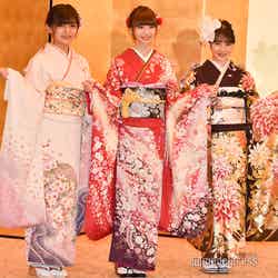 NGT48（左から）中村歩加、荻野由佳、加藤美南 （C）モデルプレス