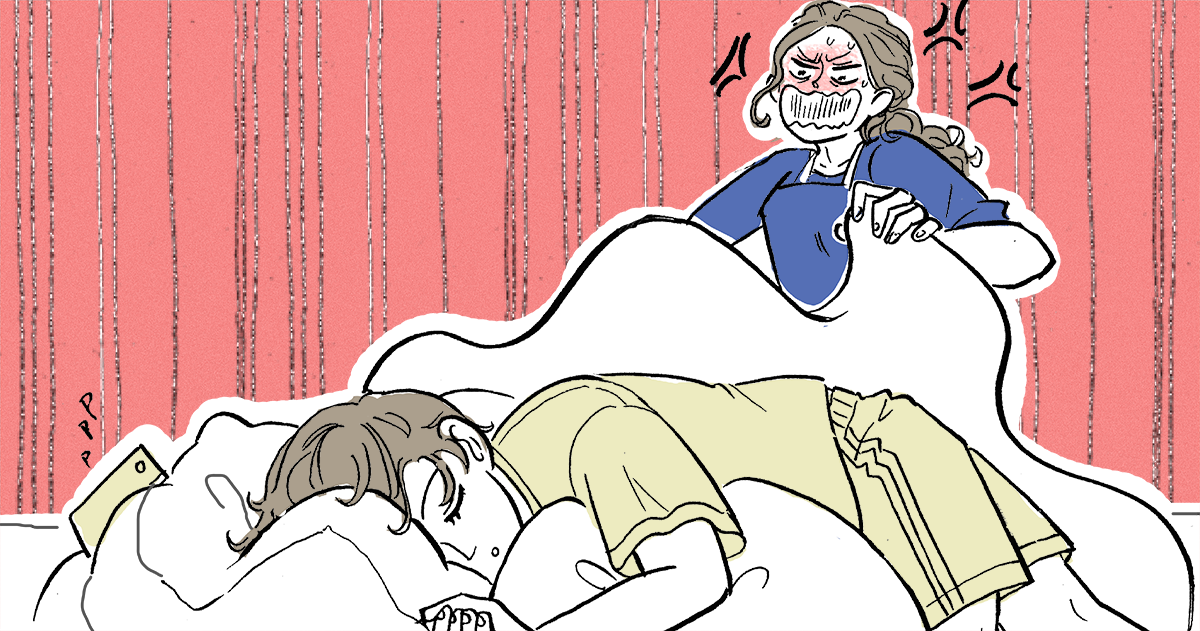 ＜朝つらいタイプの高校生＞何度言っても起きないので毎朝学校に送っている…甘すぎ？