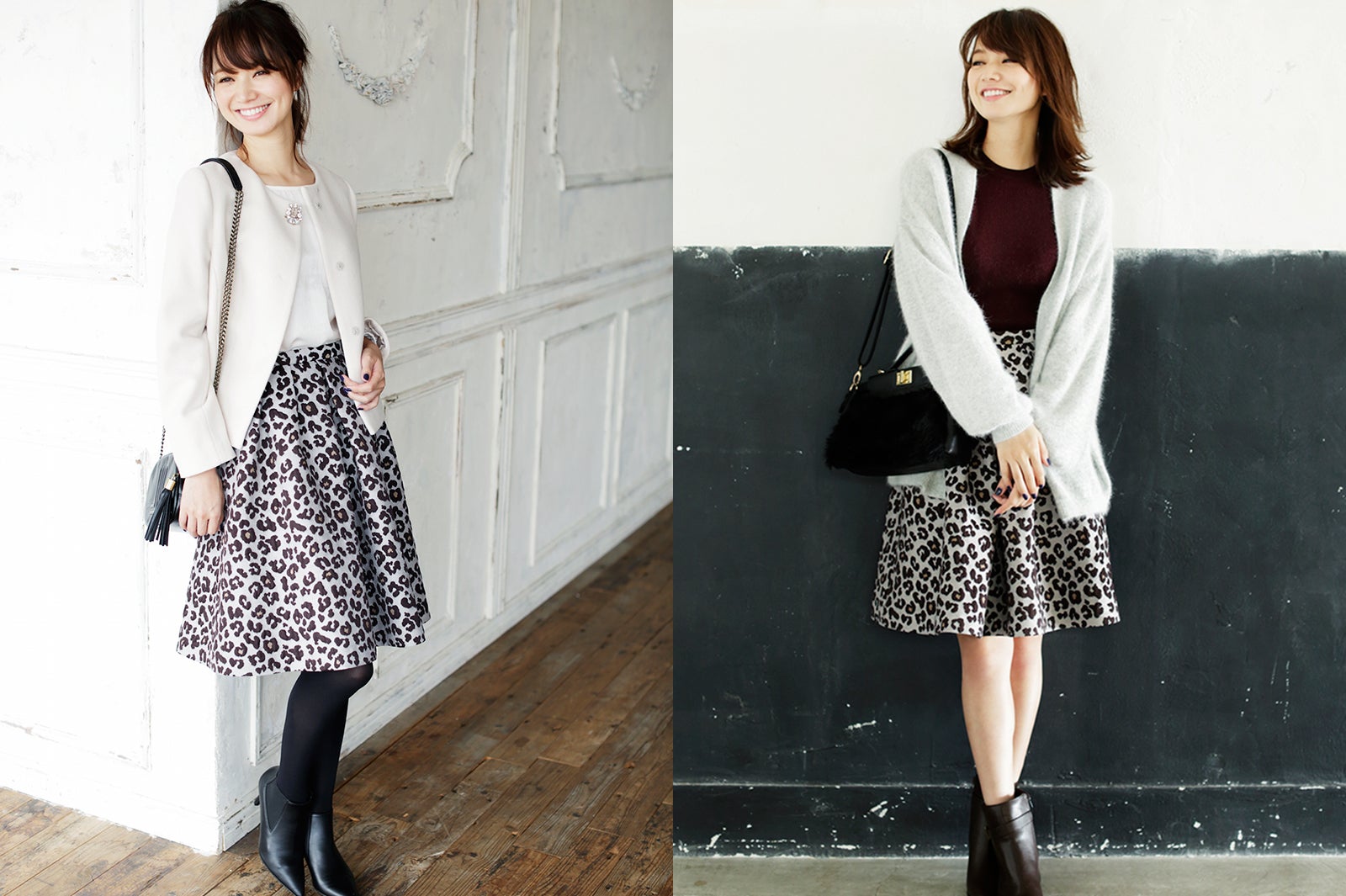 存在感ある“レオパード柄”で上品に目立とう