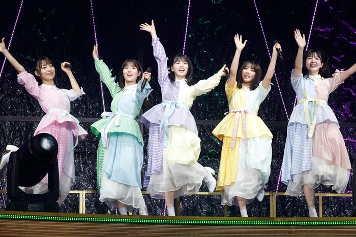 阪口珠美、岩本蓮加、大園桃子、与田祐希、久保史緒里「乃木坂46 9th YEAR BIRTHDAY LIVE ~3期生ライブ~」(提供写真)
