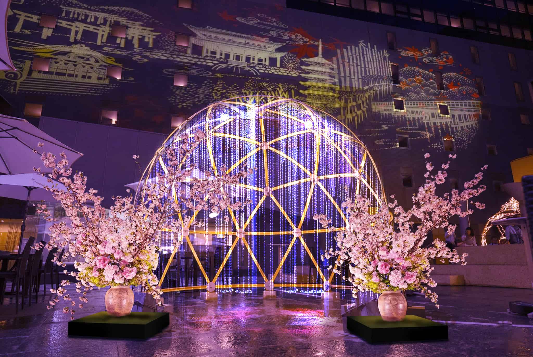 【期間限定】京都駅ビル東広場が“桜アート”に！ お花見にもおすすめやで♡