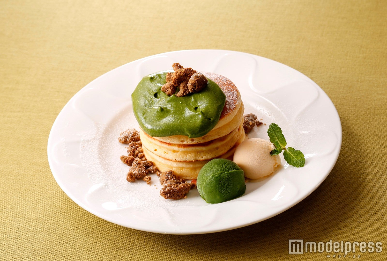 宇治抹茶のパンケーキ