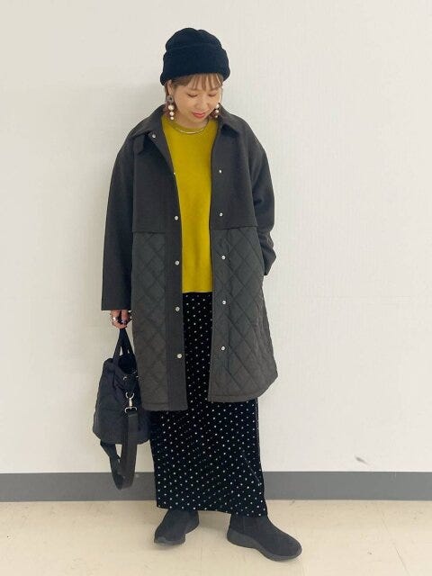 2025冬グローバルワークウールライク切り替えコート