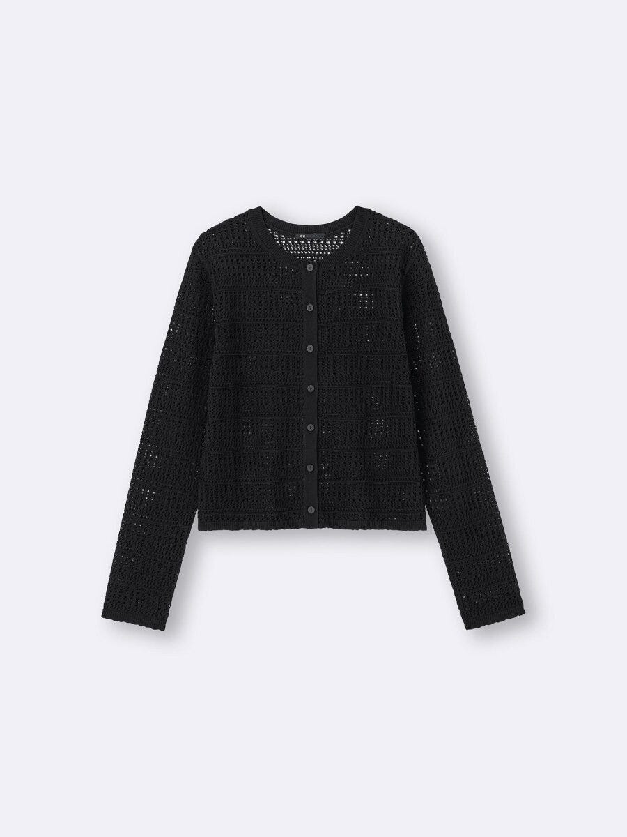 GUの透かし編みカーディガン