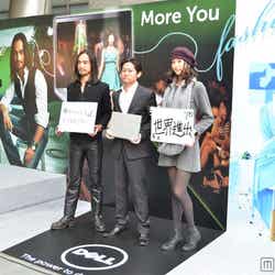 左から:一靖、原田洋次氏(デル株式会社コンシューマー&SMB事業本部マーケティング本部長)、鮎美