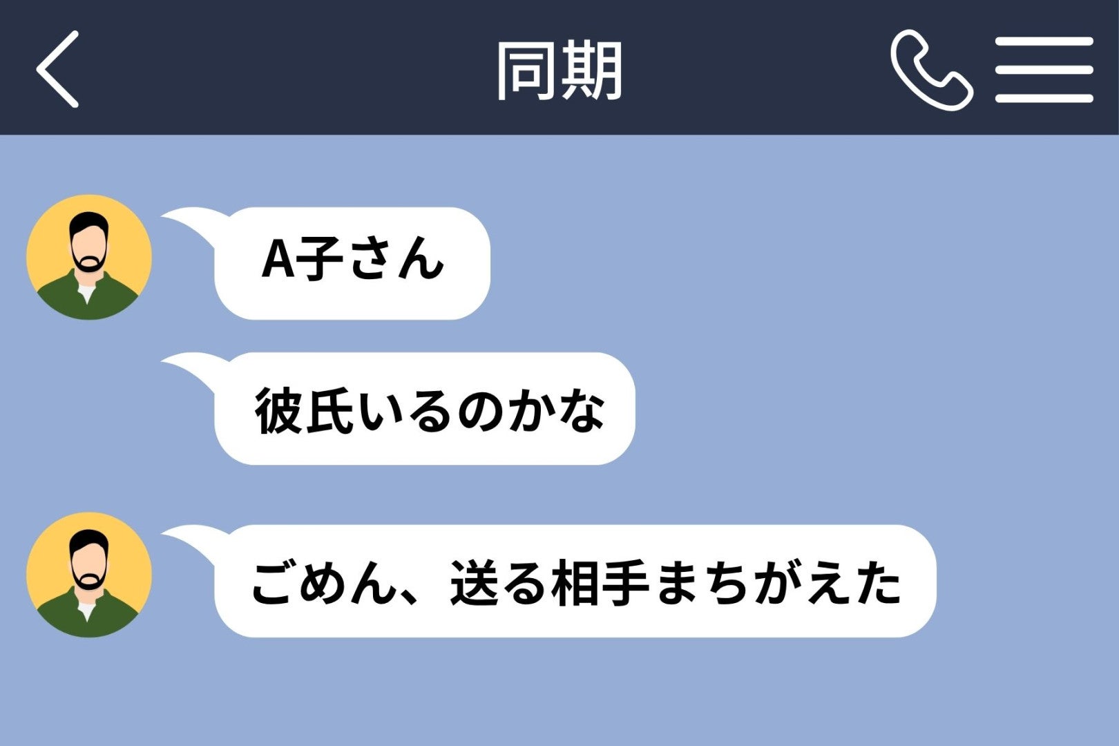 好きな人からの「彼氏いるのかな」。その前の吹き出しにあったのは私の名前でした