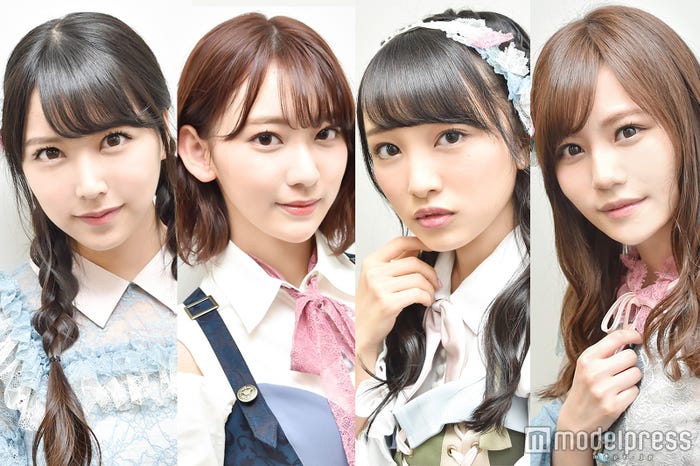 モデルプレスがおすすめするメンバー(左から)白間美瑠、宮脇咲良、向井地美音、込山榛香 (C)モデルプレス