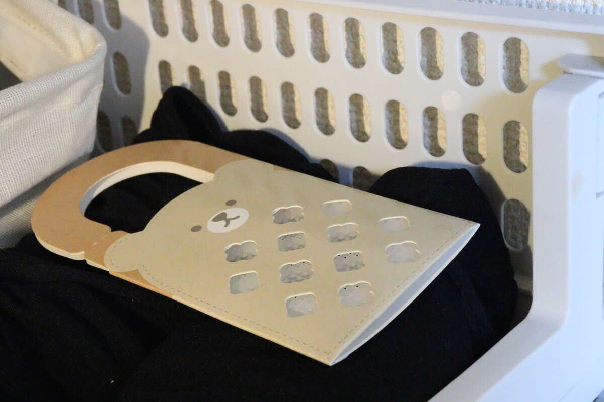 バルくん　ダニこないでネット　くま柄　使用例