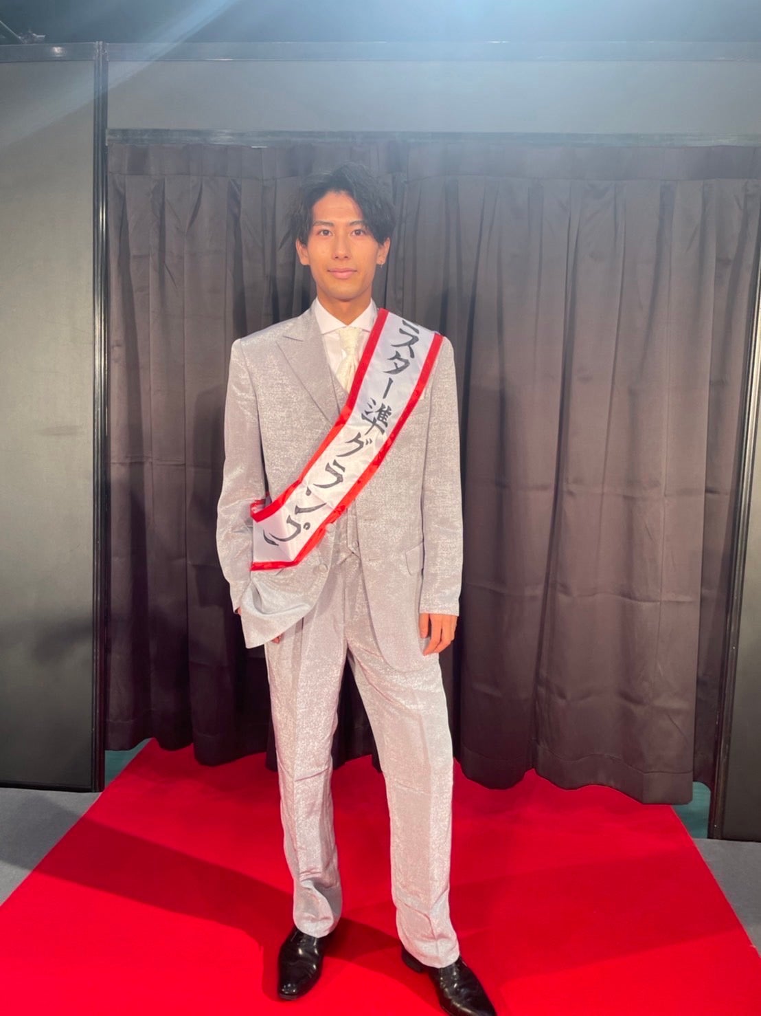 「日本大学商学部Mr. Contest 2021」準ミスターグランプリ藤田康佑さん（提供写真） 