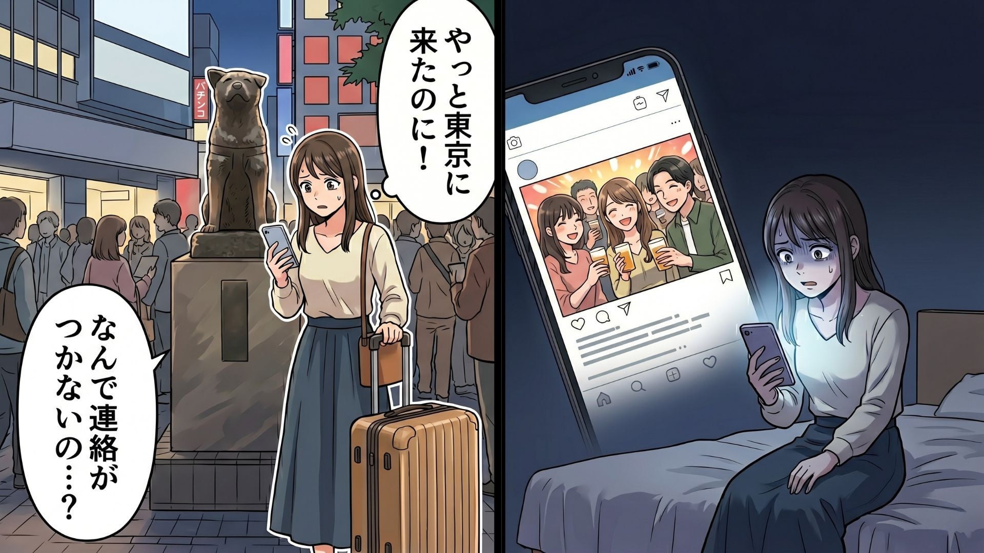 飛行機で会いに来たのに突然の“音信不通”！？ドタキャンされた私は【衝撃の投稿】を見つけて...！