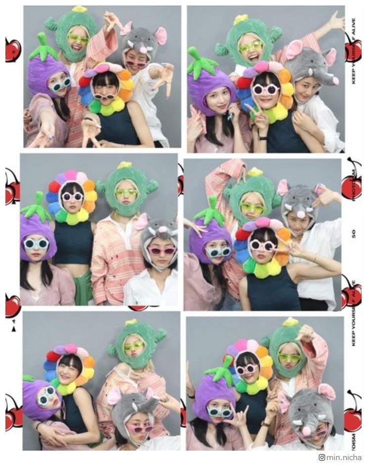 BLACKPINKリサ＆TWICEジヒョ＆ミナ集結 (G)I-DLEミンニの豪華すぎるプリクラ風写真に驚きの声殺到