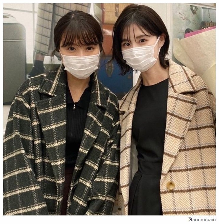 有村藍里、妹・架純との2ショット公開「美人姉妹」「マスクしてても伝わる可愛さ」と反響続々