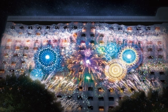 プロジェクションマッピング高輪花火大会／画像提供：株式会社ネイキッド