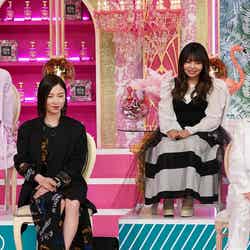 （左から）若槻千夏、MEGUMI、momohaha、hitomi（C）日本テレビ
