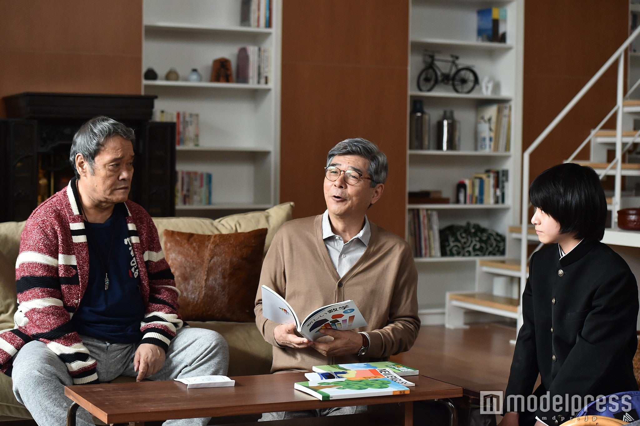 西田敏行、森本レオ、高田彪我／「家族ノカタチ」第6話場面カット／画像提供：TBS