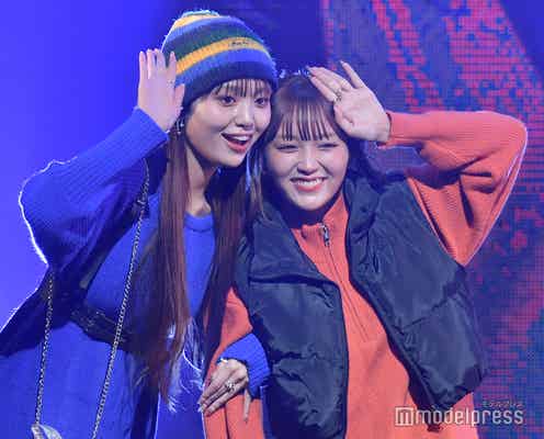 ねお&野咲美優姉妹、素肌チラ見せ原色コーデで元気いっぱい<学生ランウェイ>