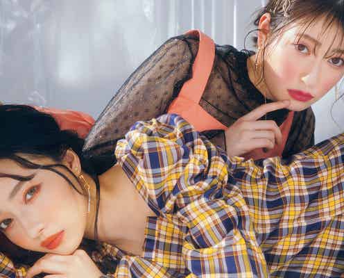 NMB48吉田朱里&村瀬紗英、チャイボーグメイクで大人の表情