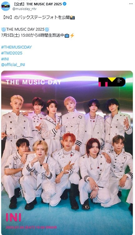 「THE MUSIC DAY」公式Xより
