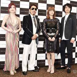 左より：叶美香、鈴木雅之、富岡佳子、斎藤工