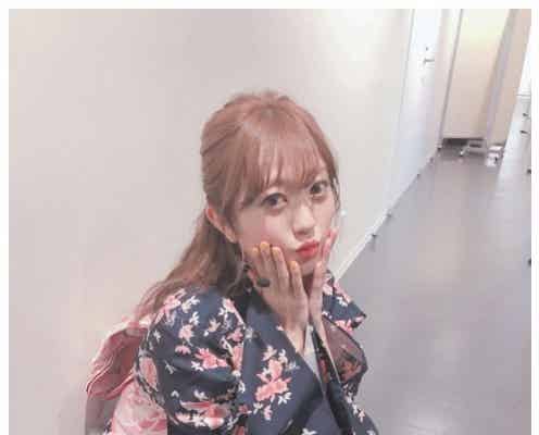 菊地亜美、ピンク花柄浴衣×ほんのりピンクヘアに絶賛の声