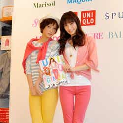 トークイベントを行った(写真左から)本田翼、大政絢