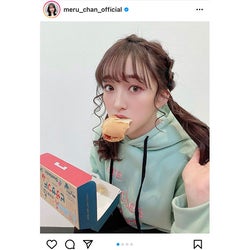HKT48 田島芽瑠、多忙な毎日でも笑顔は忘れないアイドルショット!「おいしくたべる、君が好き」