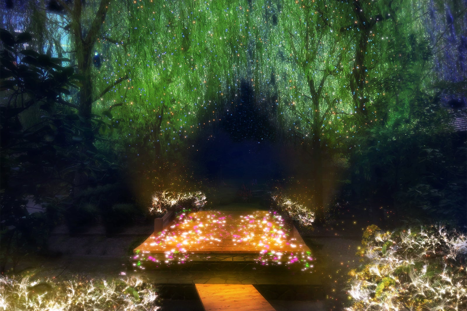 ファイバーフラワーイルミネーション／画像提供：大江戸温泉物語