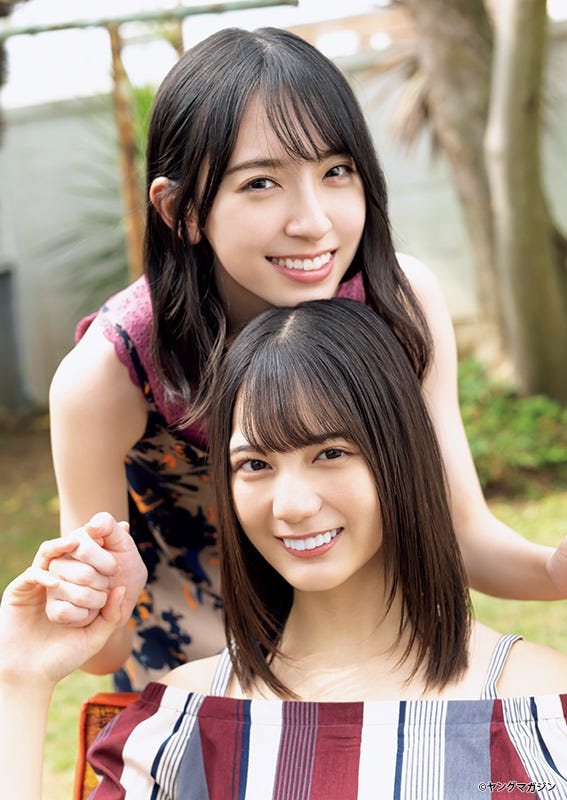 金村美玖、小坂菜緒(C)藤本和典 /ヤングマガジン