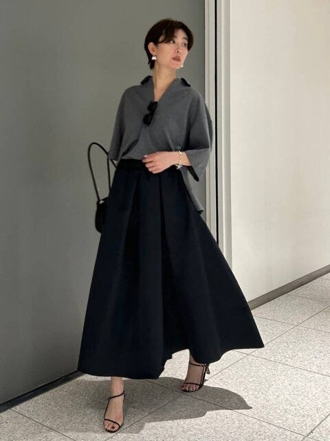 ポロシャツ ロングスカート コーデ ポロシャツとロングスカートのコーデ3