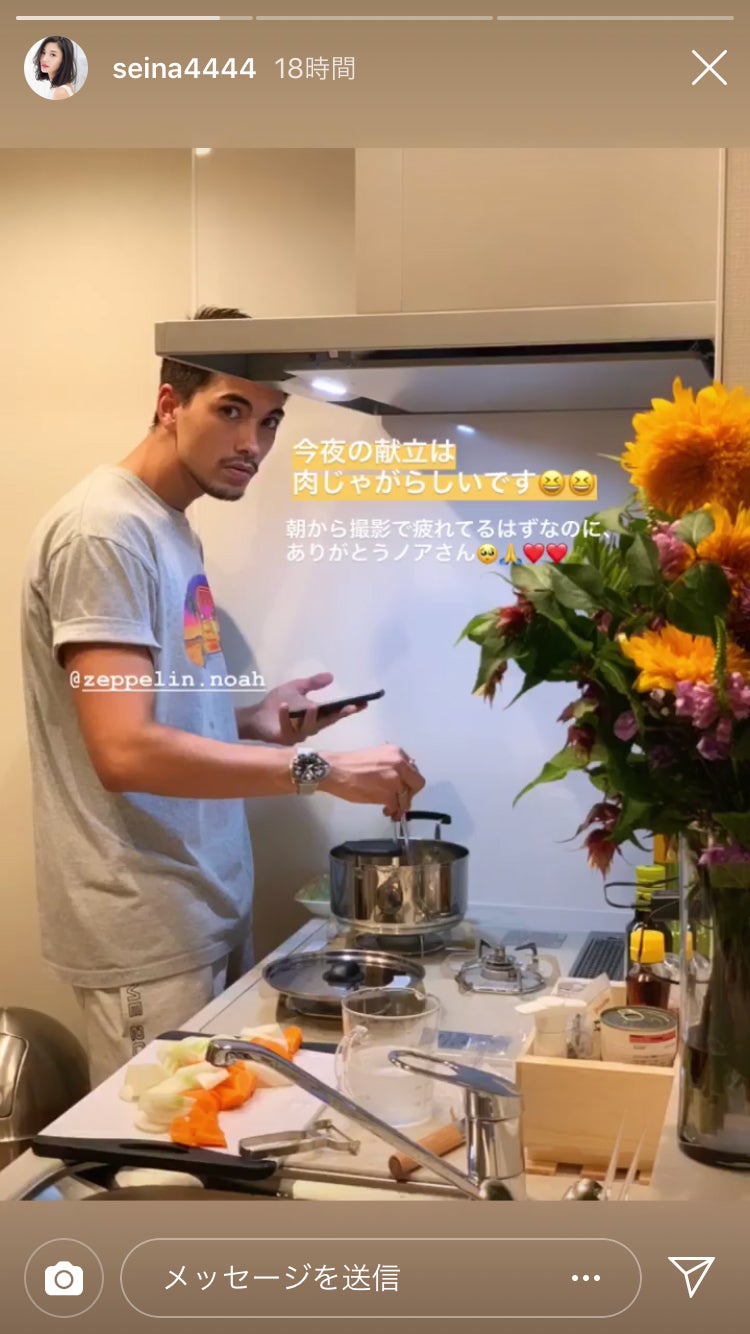 島袋聖南Instagramストーリーズより