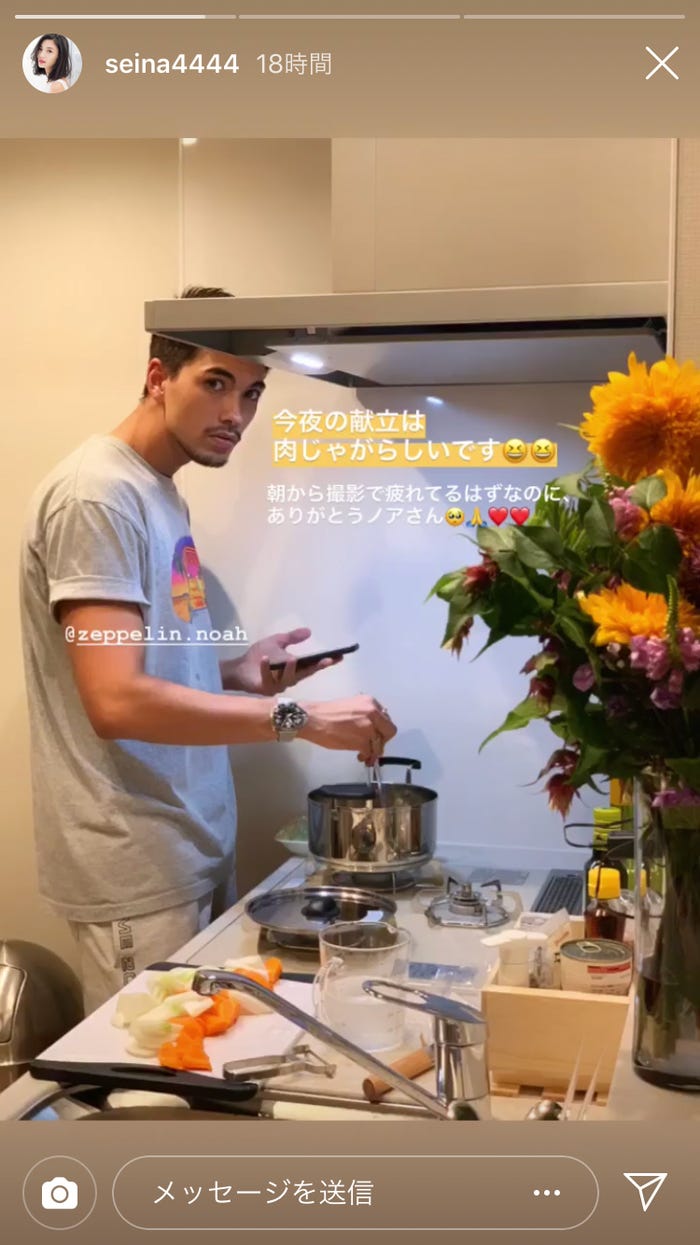 島袋聖南Instagramストーリーズより