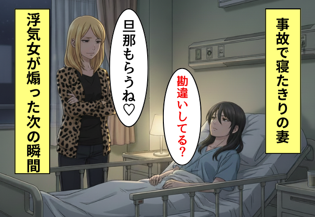 「旦那貰うね♡」寝たきりの妻を煽る浮気女！だが「勘違いしてる？」妻が”ある事実”を伝えると…浮気女「え？」