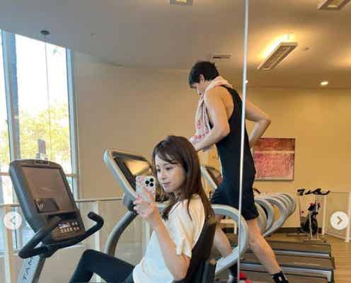 久慈暁子アナ、夫・渡邊雄太選手との自宅トレーニング公開「家にジムあるのすごい」「広くて綺麗な部屋」と反響