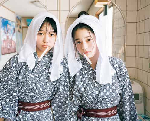seju所属の新人コンビ・紗和&穂刈優、透明感溢れる浴衣姿 ペアグラビアでバックハグも披露