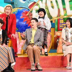 （前列左から）吉瀬美智子、ウエンツ瑛士、竹内由恵（後列左から）カズレーザー、オカリナ、ゆいP（C）日本テレビ