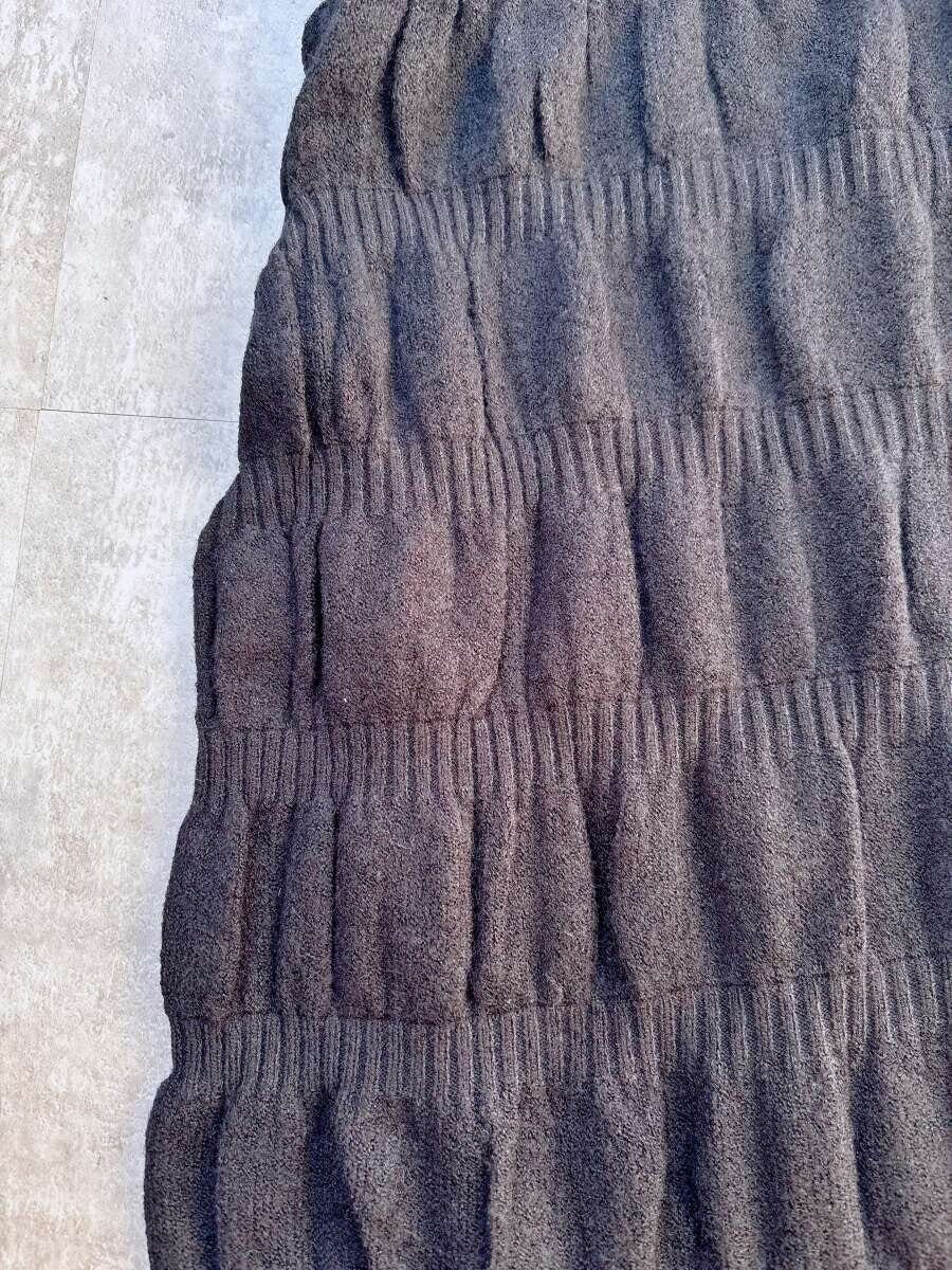 cocaシャーリングニットスカート　ブラックの生地感