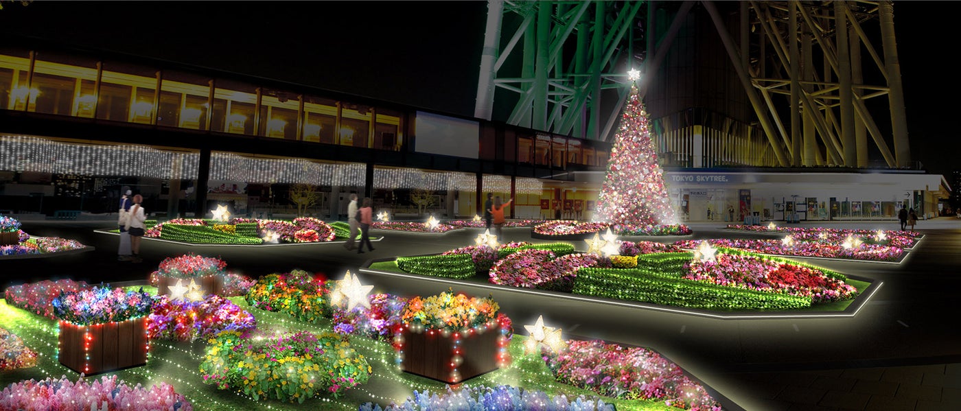 東京スカイツリータウンのクリスマス、52万球のイルミ輝く　コラボイベント＆クリスマスマーケットも開催／画像提供：東京スカイツリータウン